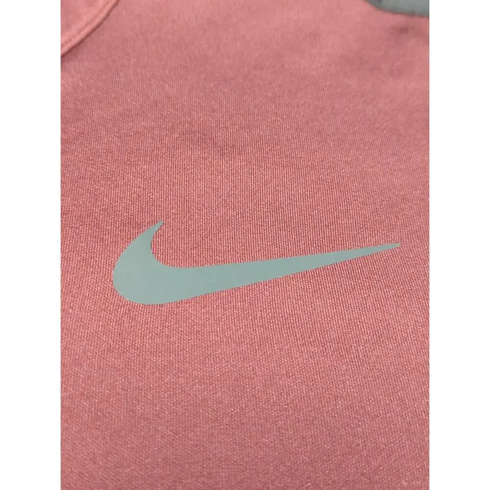 Nike Dri Fit Mens Full Zip Jacket Maroon Gray Standard Fit Training XL
